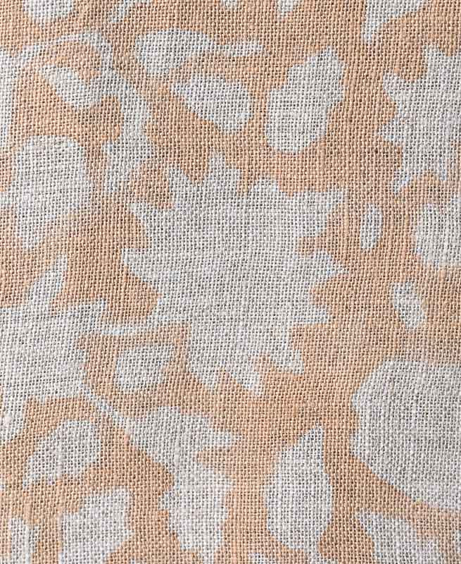 Michael Hand Block Printed Linen Fabric Linen Fabric