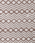 Etta Printed Linen Fabric Brown Linen Fabric