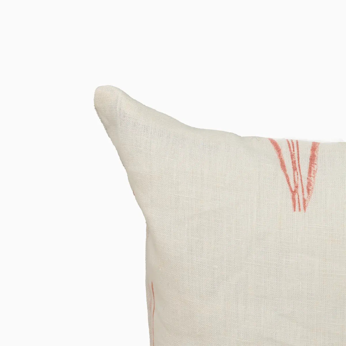 Botanical Drift Quiet Floral Linen Pillow Cover - Ivory & Pink Pillow Covers
