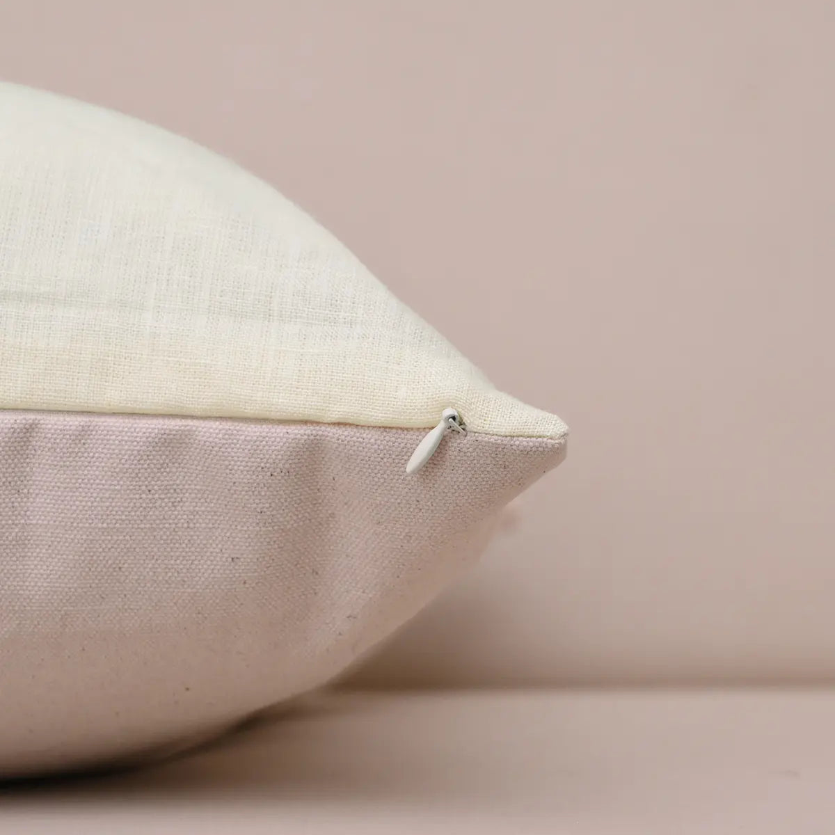 Botanical Drift Quiet Floral Linen Pillow Cover - Ivory & Pink Pillow Covers