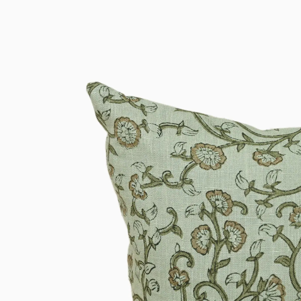 Botanical Drift Flora Bloom Linen Pillow Cover - Mint & Sage Pillow Covers