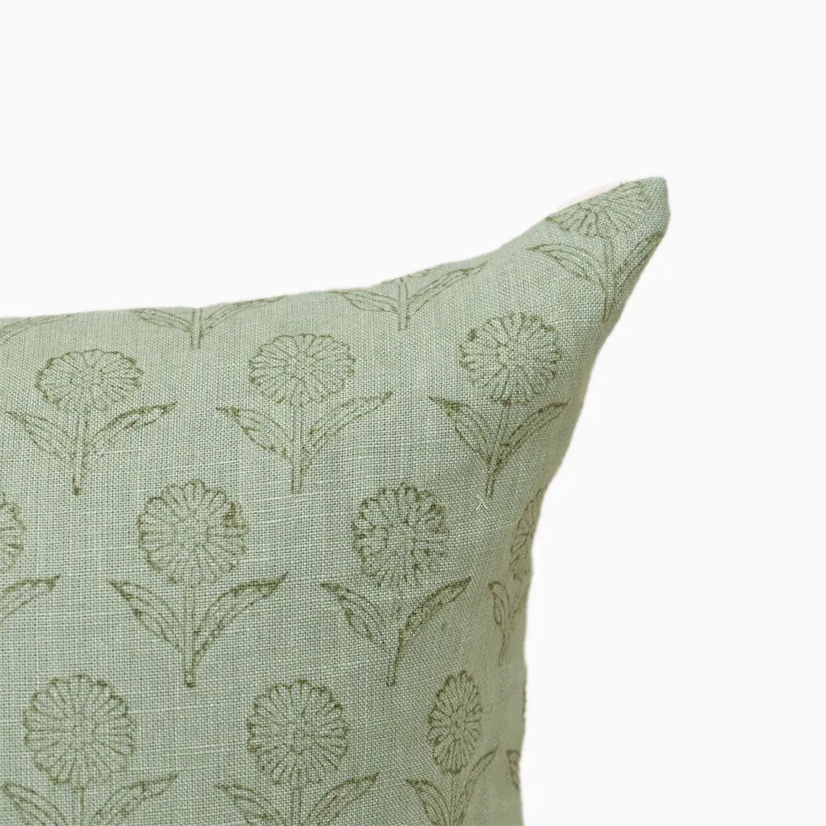 Mint Ditsy Meadow Linen Pillow Cover – Sage Buti Pillow Covers