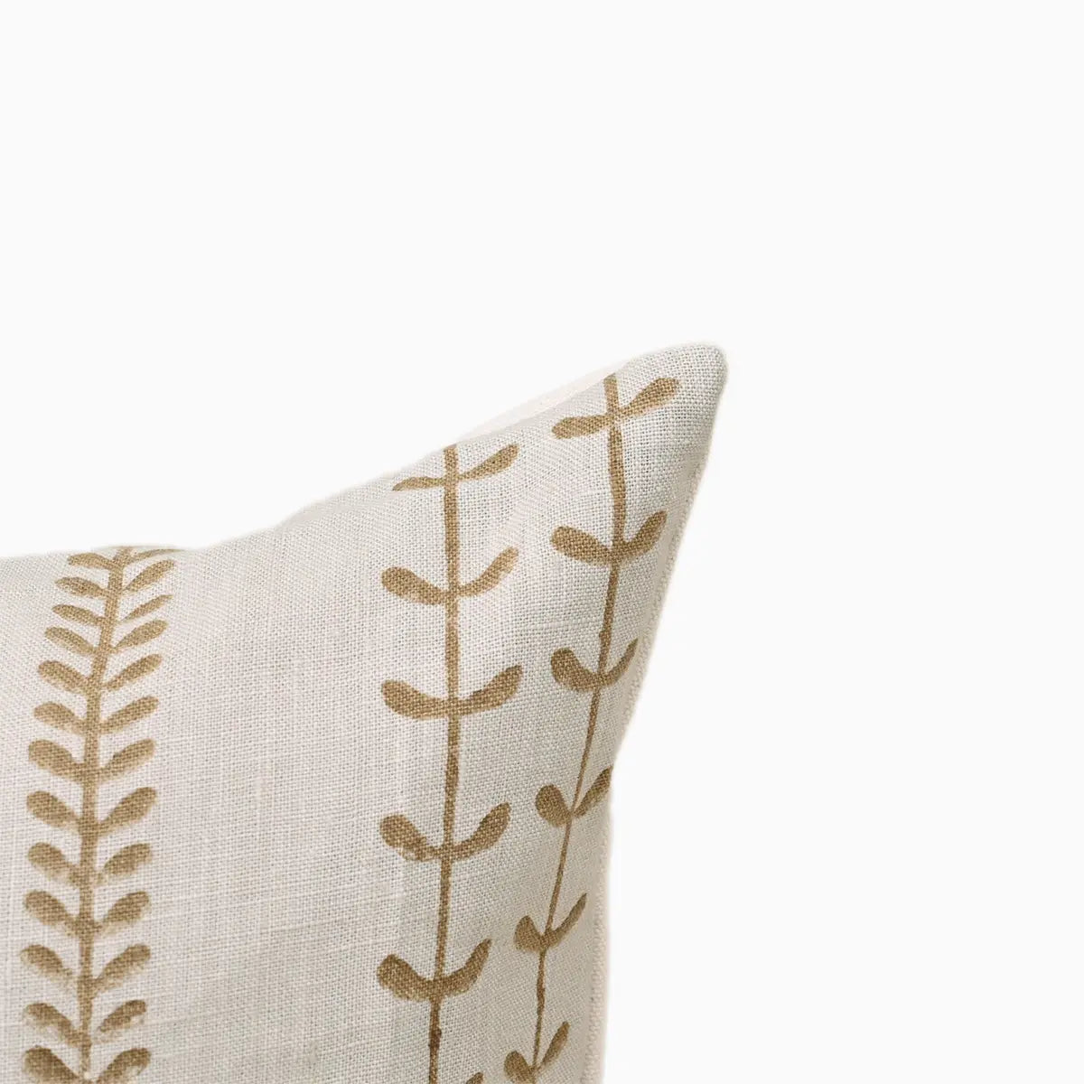 Floral Stripe Light Beige Pillow Cover Pillow Covers
