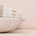 Floral Stripe Light Beige Pillow Cover Pillow Covers