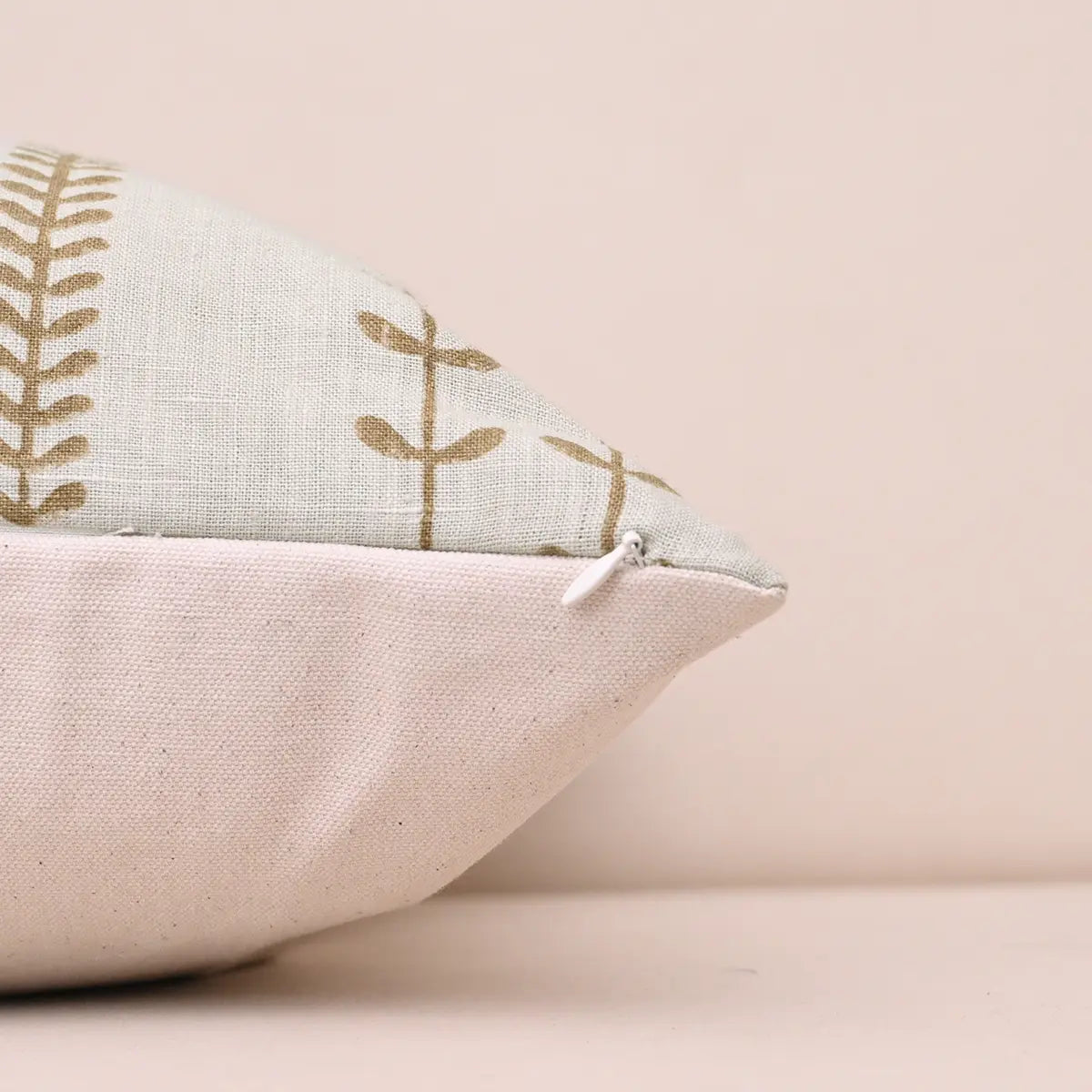 Floral Stripe Light Beige Pillow Cover Pillow Covers