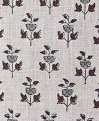 Amber Block Printed Linen Fabric Linen Fabric