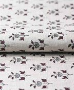 Amber Block Printed Linen Fabric Linen Fabric