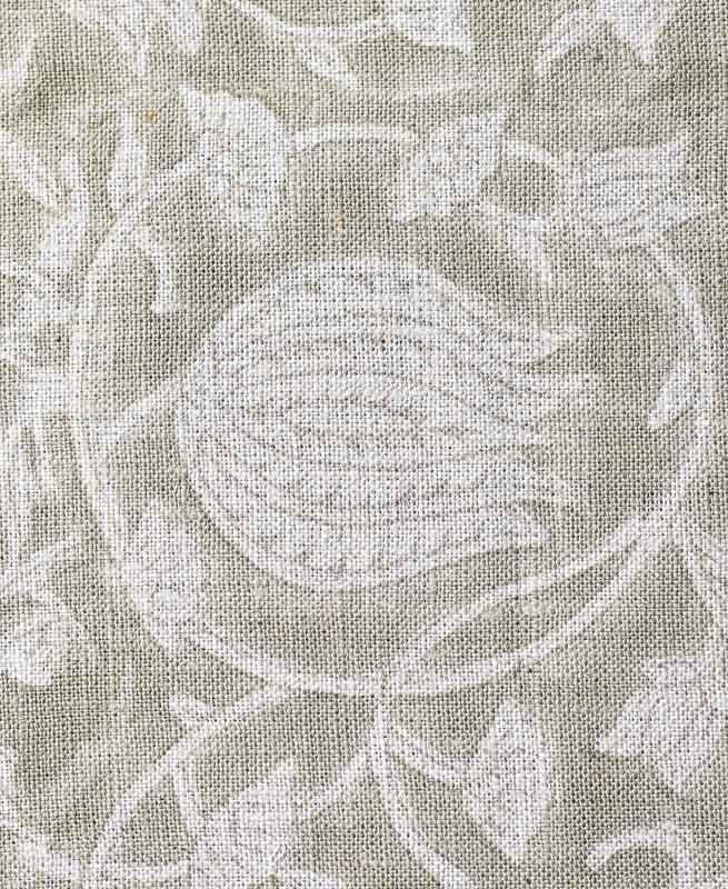 Cyrus Block Printed Linen Fabric Linen Fabric