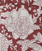 Charlie Block Print Handloom Linen Fabric Linen Fabric