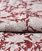 Charlie Block Print Handloom Linen Fabric Linen Fabric