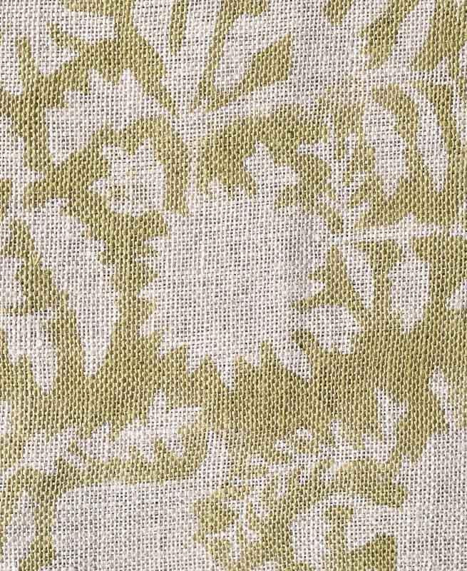 Bradley Hand Block Printed Linen Upholstery Fabric Linen Fabric