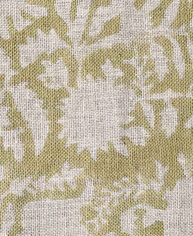 Bradley Hand Block Printed Linen Upholstery Fabric Linen Fabric