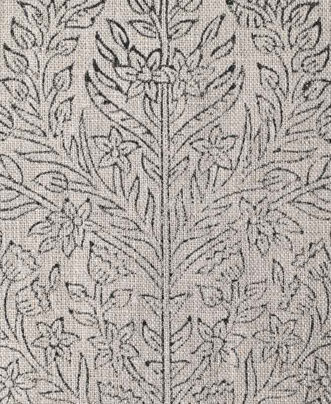 Dylan Hand Block Print Designer Linen Fabric for Upholstery Linen Fabric
