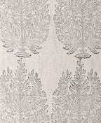 Dylan Hand Block Print Designer Linen Fabric for Upholstery Black Linen Fabric
