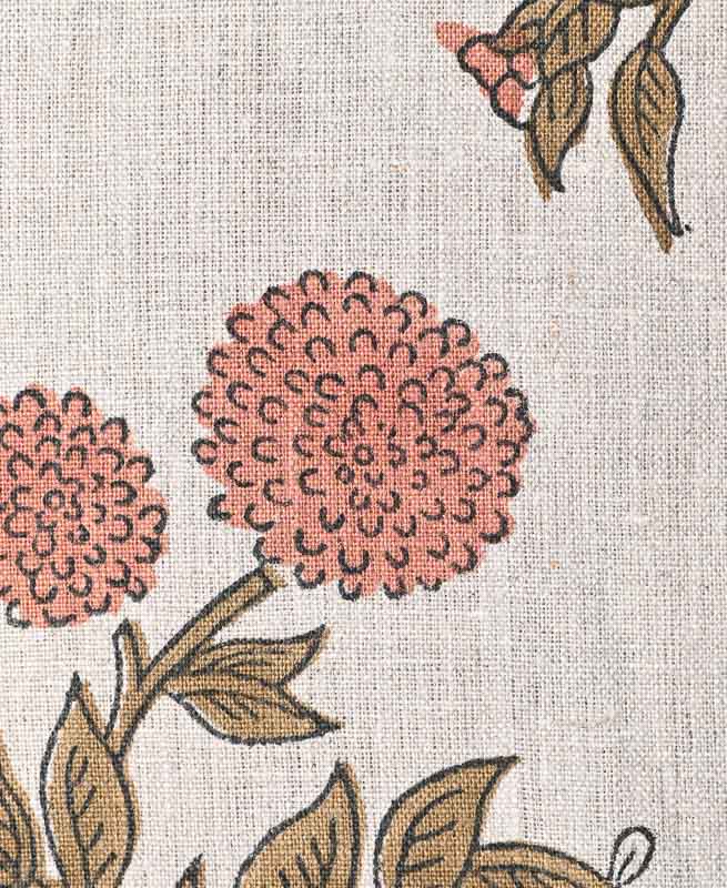 Tony Hand Block Printed Upholstery Linen Fabric Linen Fabric