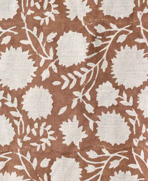 Zaples Block Print Linen Designer Fabric for Upholstery, Curtains and more