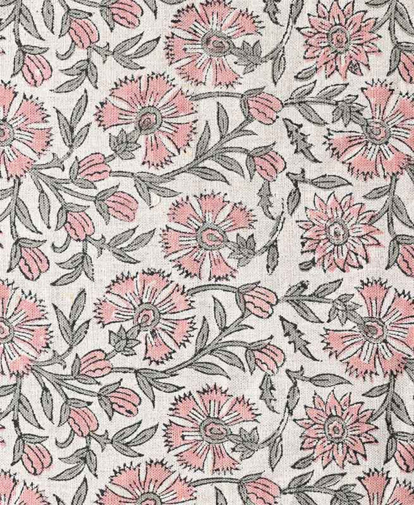Veronica Hand Block Printed Linen Fabric