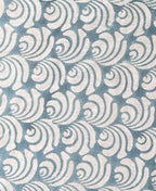 Maris Hand Block Printed Linen Upholstery Fabric Dark Teal Linen Fabric