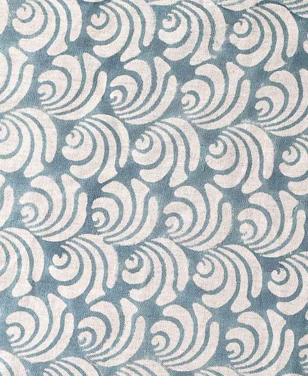 Maris Hand Block Printed Linen Upholstery Fabric