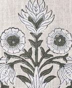 Marigold Hand Block Printed Linen Linen Fabric