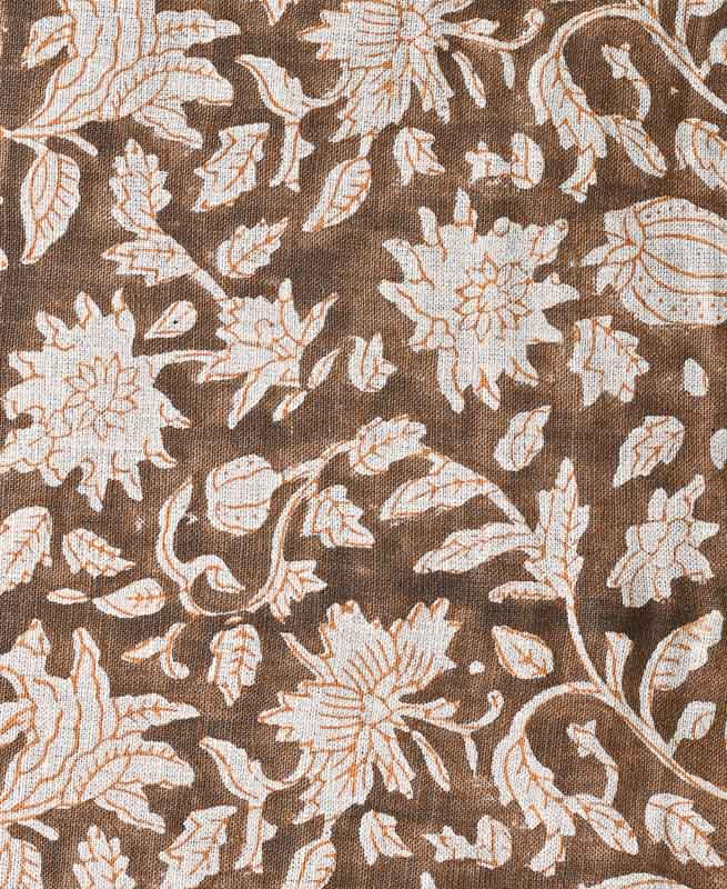 Adrian Hand Block Printed Linen Fabric Natural Linen Linen Fabric