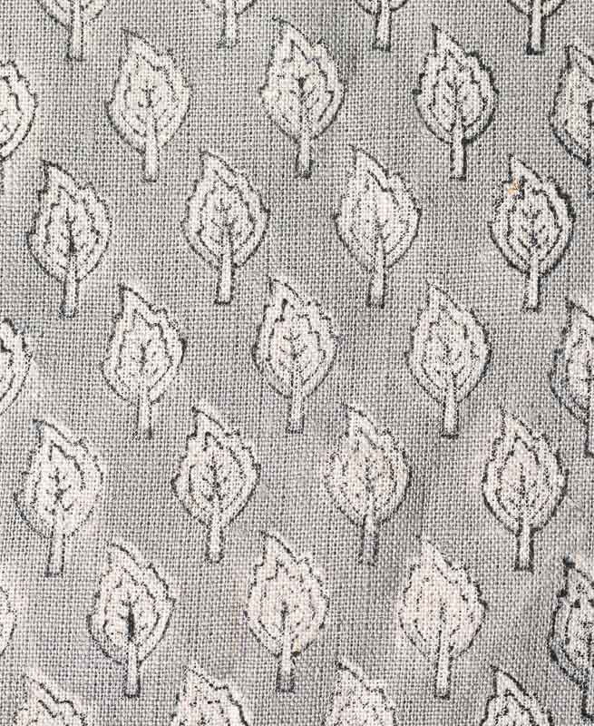 Rolly Block Printed Linen Fabric Linen Fabric