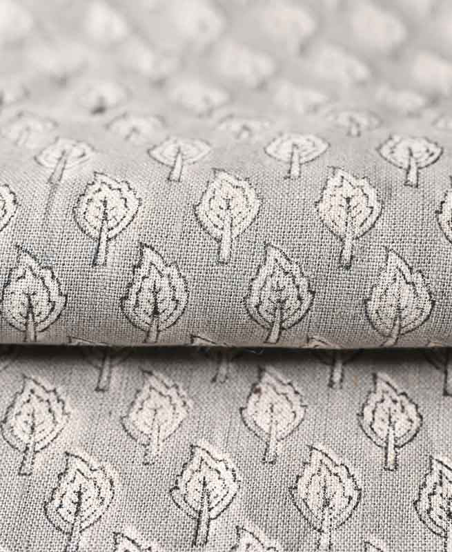 Rolly Block Printed Linen Fabric Linen Fabric