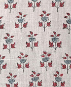 Amber Block Printed Linen Fabric Linen Fabric