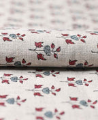 Amber Block Printed Linen Fabric Linen Fabric