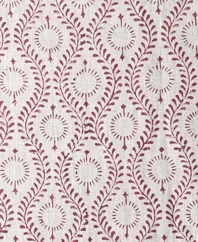Daniel Handloom Linen Fabric for Upholstery Oxblood Linen Fabric
