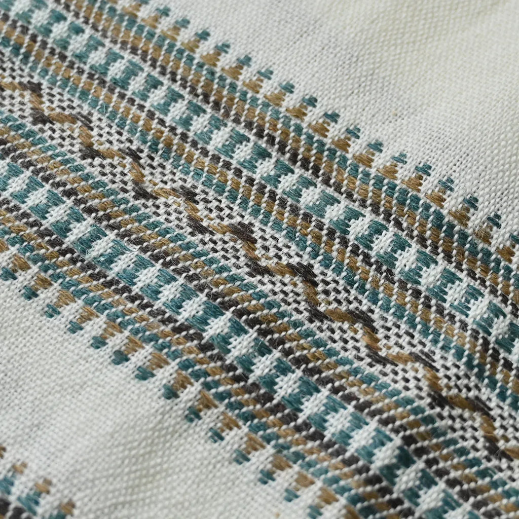Handwoven Vintage Bhujodi Bed Throw - Seaside - 40 x 90 Handloom Throws
