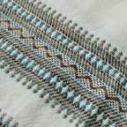 Handwoven Vintage Bhujodi Bed Throw - Seaside - 40 x 90 Handloom Throws