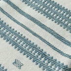 Handwoven Vintage Bhujodi Bed Throw - Azure - 40" x 90" Handloom Throws