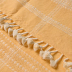 Handwoven Vintage Bhujodi Bed Throw - Amber Glow - 40 X 90 Handloom Throws