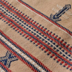 Handwoven Vintage Bhujodi Bed Throw - Salmon - 40" x 90" Handloom Throws