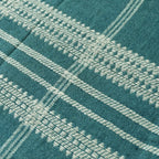 Handwoven Bhujodi Craft Wool Throw Blanket - Cobalt Handloom Throws