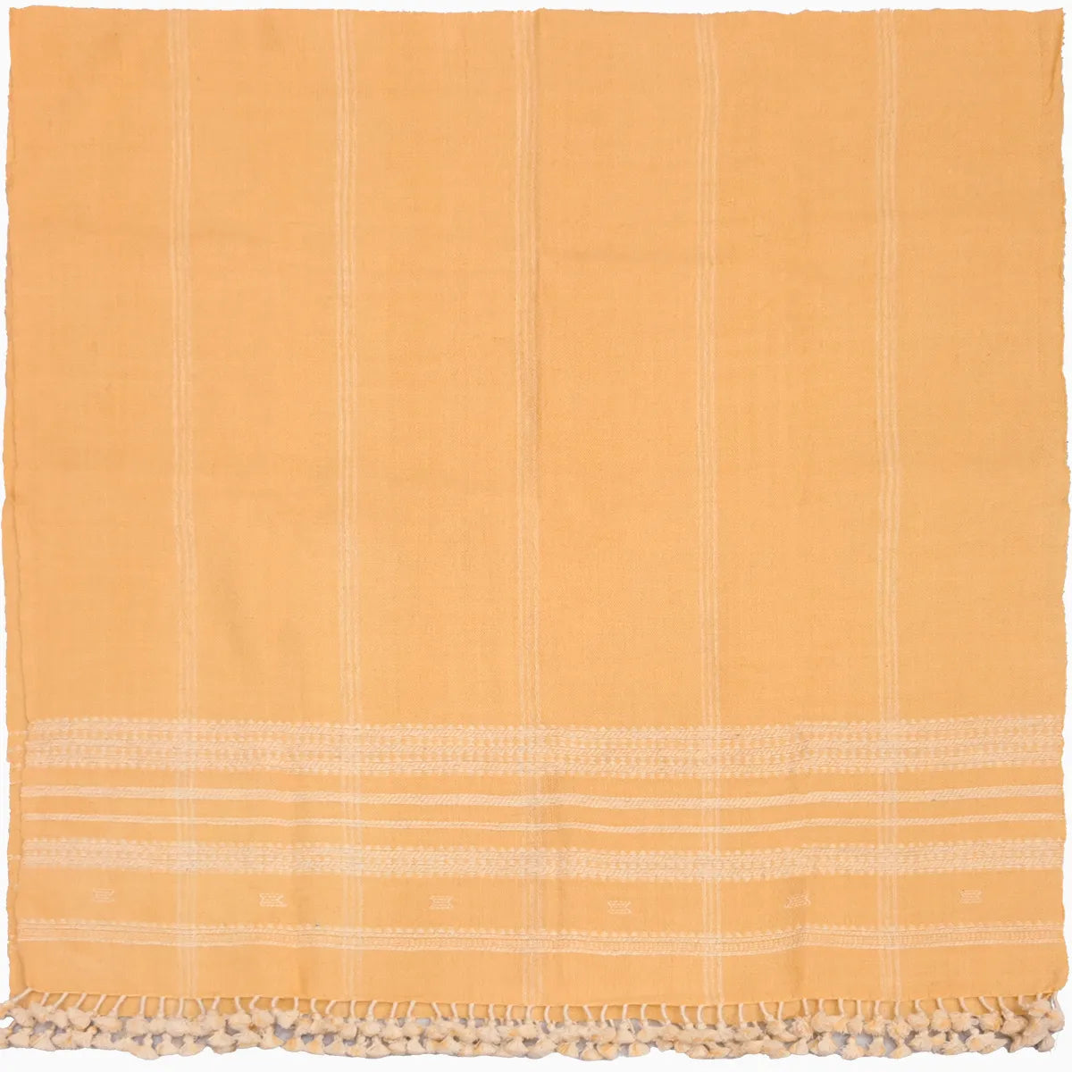 Handwoven Vintage Bhujodi Bed Throw - Amber Glow - 40 X 90 Handloom Throws