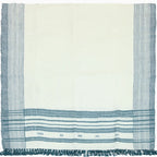 Handwoven Vintage Bhujodi Bed Throw - Azure - 40" x 90" Handloom Throws