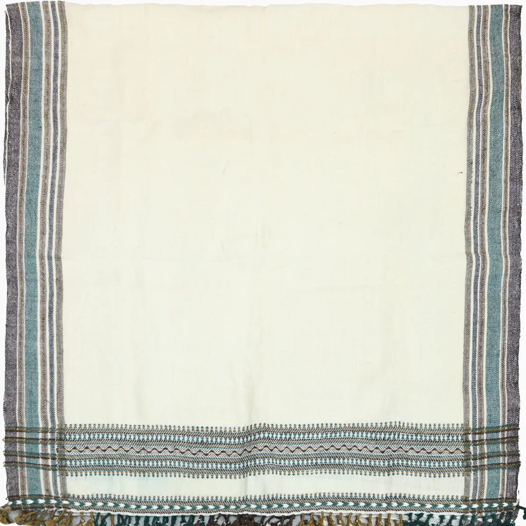Handwoven Vintage Bhujodi Bed Throw - Seaside - 40 x 90 Handloom Throws