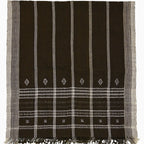 Handwoven Vintage Bhujodi Bed Throw Brown Handloom Throws