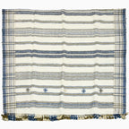Handwoven Vintage Bhujodi Bed Throw -Neutral - 50" x 90" Handloom Throws