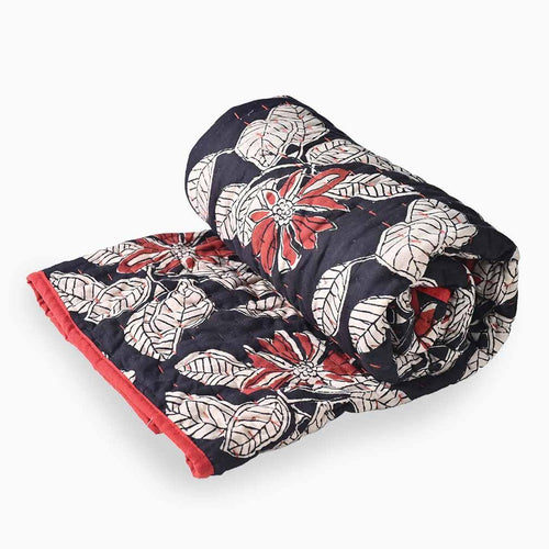 Azalea Hand Block Printed Quilt Quilts