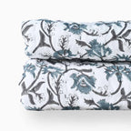 Geranium Hand Block Printed Quilt Quilts