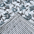 Geranium Hand Block Printed Quilt Quilts