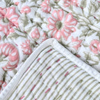 Yarrow Hand Block Printed Quilt Quilts