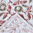 Calendula Hand Block Printed Quilt Quilts