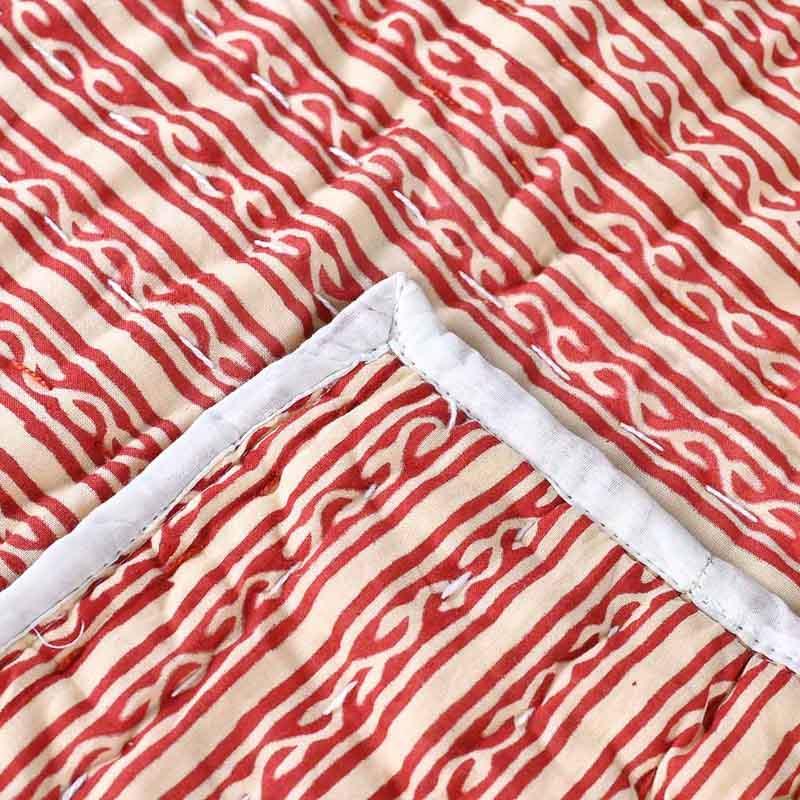 Carnation Hand Block Printed Quilt Quilts
