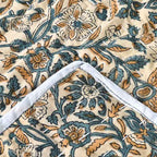 Lotus Hand Block Printed Quilt