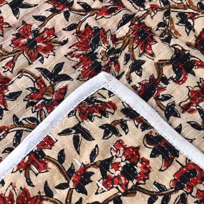 Heather Hand Block Printed Quilt Quilts