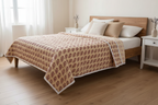 Hydrangea Hand Block Printed Quilt Quilts